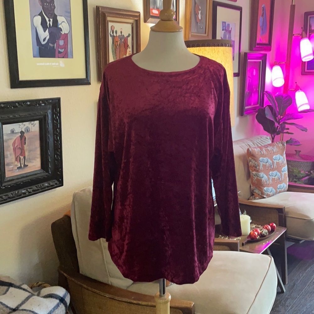 1990s Crushed Velvet Top